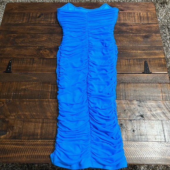 2 Fashion Nova Mini & Midi Mesh Ruched Dress Size Medium NWOT - Picture 5 of 14
